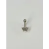 Kelebek Detaylı Göbek Piercing - Pg0039