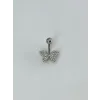 Kelebek Detaylı Göbek Piercing - Pg0112