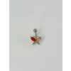 Kelebek Detaylı Göbek Piercing - Pg0053