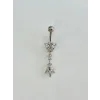 Kelebek Detaylı Sallantılı Göbek Piercing - Pg0165