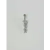 Kelebek Detaylı Sallantılı Göbek Piercing - Pg0076