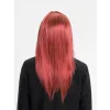 Kızıl Renk Düz Kesim Uzun Parti Peruğu Takma Saç