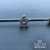 Rodyum Zirkon Taşlı Çelik Köprü - Pr000169