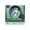 Masaüstü Vantilatör Usb Şarjlı Rgb Led Işıklı 3 Kademeli 180° Ayarlanabilir Soğutucu Fan Yeşil