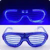 Mavi Led Işıklı Parti Gözlüğü - Neon Glow Şerit Gözlük 3 Modlu