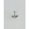 Melek Kanatlı Kalp Detaylı Göbek Piercing - Pg0057
