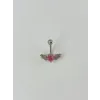 Melek Kanatlı Kalp Detaylı Göbek Piercing - Pg0027