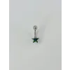 Mistik Topaz Taşlı Yıldız Detaylı Göbek Piercing - Pg0026