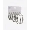 Modern Ra Altılı Halka Küpe Seti - Kp00674