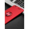 Newface Apple iPhone 6 Kılıf Range Yüzüklü Silikon - Kırmızı