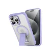 Newface İphone 15 Pro Tork Magsafe Standlı Kapak - Lila