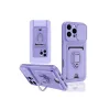 Newface İphone 16 Pro Kılıf Zuma Kartvizitli Yüzüklü Silikon - Lila