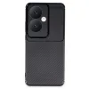 Newface Oppo Reno 11f Kılıf Auto Focus Karbon Kapak - Siyah