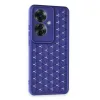Newface Oppo Reno 11f Kılıf Petek Silikon Kapak - Lacivert