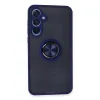 Newface Samsung Galaxy A35 5g Kılıf Montreal Yüzüklü Silikon Kapak - Lacivert
