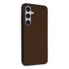 Newface Samsung Galaxy S24 Kılıf Taft Kapak - Kahverengi