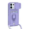 Newface Xiaomi Redmi Note 13 Pro 5g Kılıf Zuma Kartvizitli Yüzüklü Silikon - Lila