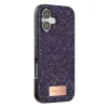 Onegif  İphone 17 Bright Simli Kapak - Derin Mor