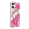 Onegif  İphone 17 Lotus Simli Magsafe Kapak - Pembe