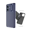 Oppo A3 Kılıf Auto Focus Karbon Kapak - Lacivert