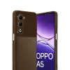 Oppo A5 4g Auto Focus Karbon Kapak - Kahverengi