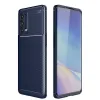 Oppo Reno 5 Pro Kılıf Auto Focus Karbon Kapak - Lacivert