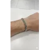 Siyah - Lacivert Deri / Çelik  Erkek Deri Bileklik 20 Cm  - Ebl0052