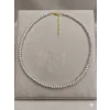 Beyaz Cam İnci  Kolyeler 40+5 Cm  - Kl0302
