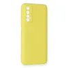 Realme 7 Kılıf Nano İçi Kadife Silikon - Sarı