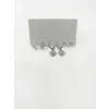 Rodyum Zirkon Taşlı Pirinç Altılı  Kombin Küpe - Kp00581