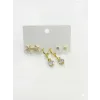 Sallantılı Çiçek Detaylı Altılı Küpe - Kp00623