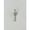 Sallantılı Çiçek Detaylı  Göbek Piercing - Pg0072