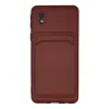 Samsung Galaxy A01 Core Kılıf Kelvin Kartvizitli Silikon - Bordo