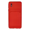 Samsung Galaxy A01 Core Kılıf Kelvin Kartvizitli Silikon - Kırmızı