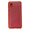 Samsung Galaxy A01 Core Kılıf Miami Şeffaf Silikon - Kırmızı
