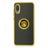 Samsung Galaxy A02 Kılıf Montreal Yüzüklü Silikon Kapak - Sarı