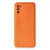 Samsung Galaxy A02s Kılıf Nano İçi Kadife Silikon - Turuncu
