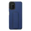 Samsung Galaxy A03s Kılıf Mega Standlı Silikon - Mavi