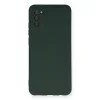 Samsung Galaxy A03s Kılıf Nano İçi Kadife Silikon - Koyu Yeşil