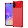 Samsung Galaxy A06 Kılıf Auto Focus Karbon Kapak - Kırmızı