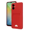 Samsung Galaxy A06 Kılıf Kelvin Kartvizitli Silikon - Kırmızı