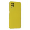 Samsung Galaxy A12 Kılıf Nano İçi Kadife Silikon - Sarı