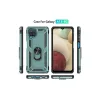 Samsung Galaxy A22 Kılıf Sofya Yüzüklü Silikon Kapak - Yeşil