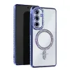 Samsung Galaxy A35 5g Joke Simli Magneticsafe Kılıf - Mavi