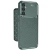 Samsung Galaxy A56 Kılıf Auto Focus Karbon Kapak - Koyu Yeşil