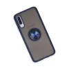 Samsung Galaxy A70 Kılıf Montreal Yüzüklü Silikon Kapak - Lacivert