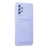 Samsung Galaxy A72 Kılıf Kelvin Kartvizitli Silikon - Lila
