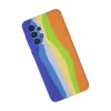 Samsung Galaxy A73 5g Kılıf Ebruli Lansman Silikon - Mavi-turuncu