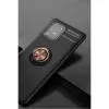 Samsung Galaxy A91 / S10 Lite Kılıf Range Yüzüklü Silikon - Siyah-gold