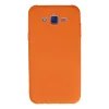 Samsung Galaxy J7 Kılıf Nano İçi Kadife Silikon - Turuncu